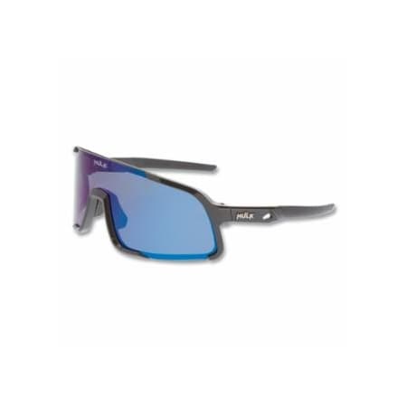 Mcr Safety Hulk HK4 Series Safety Glasses, Blue Diamond Mirror, MAX36 Dual Coating, Black Polycarbonate Frame 127-HK418BZDC