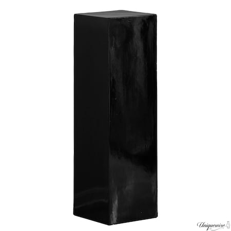 Uniquewise 40-Inch Black Fiberglass Pedestal Backdrop Stand - Stylish Flower or Cake Holder for QI003858BK-40
