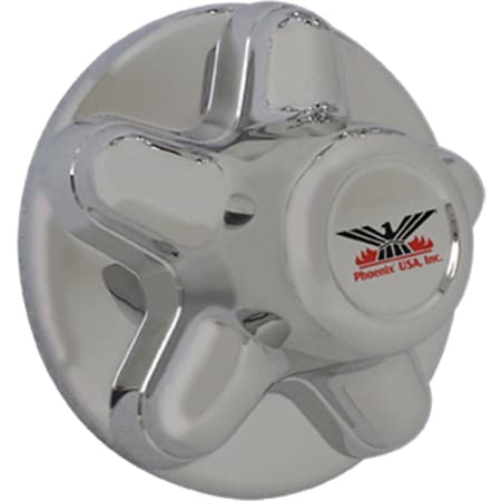Phoenix Usa Fits 5 Lug Wheels, 4-1/2" Diameter, Closed Style, Chrome Plated, ABS Plastic, Single QT545CHS