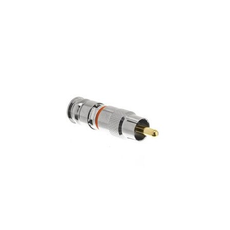 Cable Wholesale RG6 Quad Shield RCA Compression Connector (Orange Band) (25pcs/bag) 31X4-32225