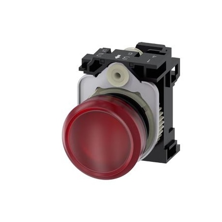 Siemens Indicator lights, 22 mm, round, plastic, red, lens, smooth 3SU1103-6AA20-3AA0-ZY19
