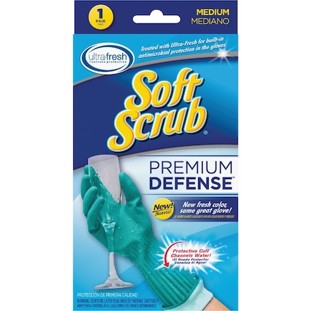 Soft Scrub Premium Defense Medium Latex Rubber Glove 12812-16