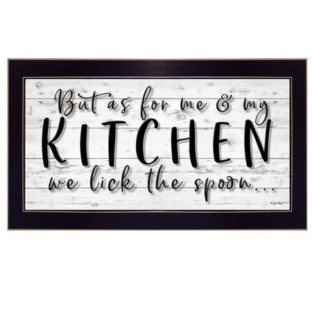 Homeroots We lick the Spoon 3 Black Framed Print Kitchen Wall Art 406761