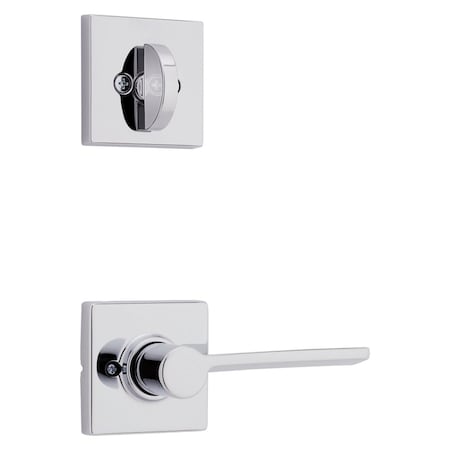 Kwikset Left Hand Ladera Lever with Square Rose Interior Single Cylinder Handleset Trim for Both 800 and 966LRLSQTLH-26.UNIV