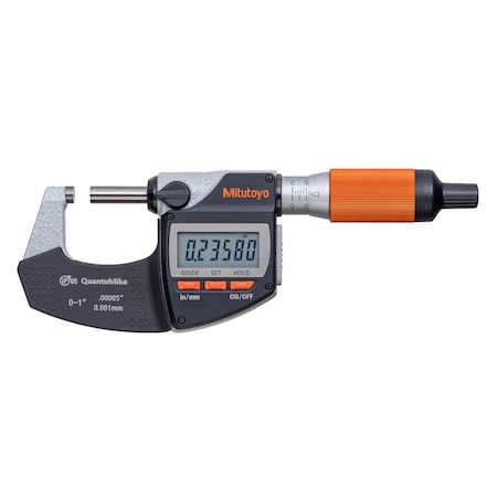 Mitutoyo Digital Outside Micrometer, IP65, LCD 293-183-40
