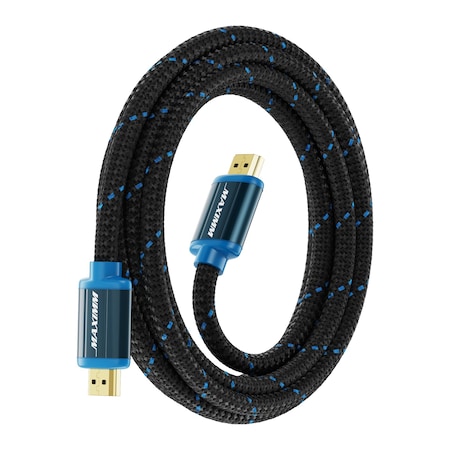 Maximm 8ft 4K Ultra HD Braided HDMI 2.0 Cable 18Gbps 4K60Hz HDR HDMI-4K8FT