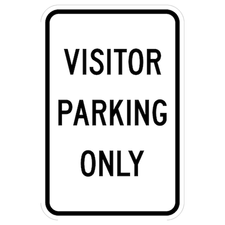 Sign Solutions Usa Parking Sign, 12 in W, Aluminum Sign, White DCS06HWT1218CUS00193
