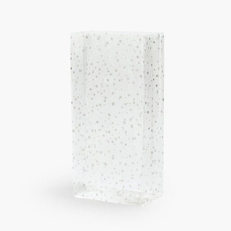Nashville Wraps Silver Stars Cello Bags, 5x3x11.75, 100PK C4BSSR
