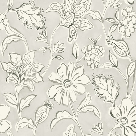 Chesapeake Plumeria Grey Floral Trail Wallpaper 4071-71039