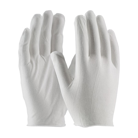 Cleanteam Premium, Light Weight Cotton Lisle Inspection Glove with Unhemmed Cuff -Size Large, 12PK 97-500