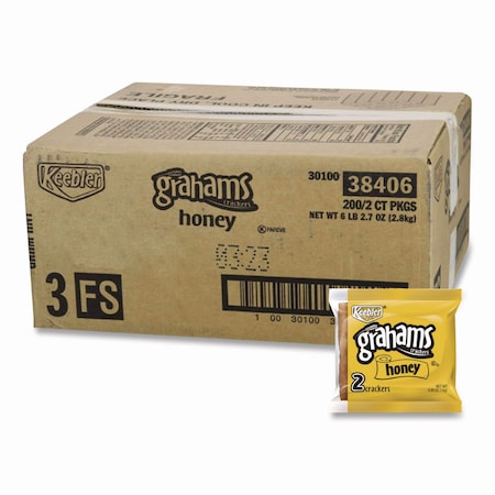 Keebler Honey Grahams Crackers, 0.49 oz Bag, 200PK 802690