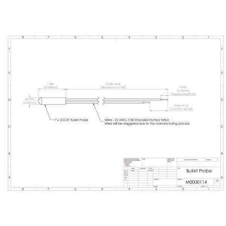 Aci 1K Platinum Bullet Probe Sensor A/1K-3W-BP