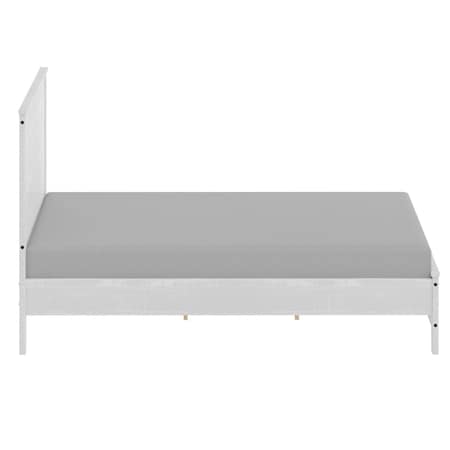 Homeroots White Shiplap Texture Distressed Solid Wood Twin Bed Frame 490287