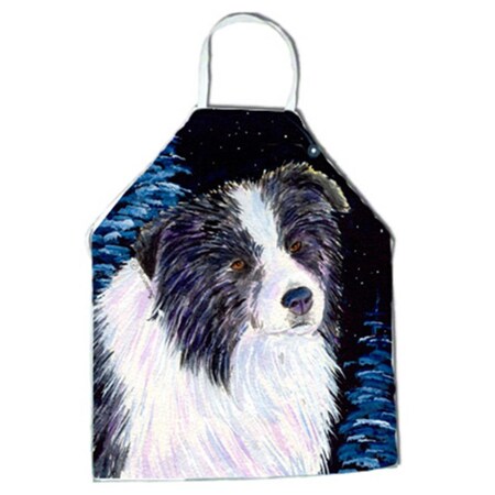 Carolines Treasures Starry Night Border Collie Apron - 27 x 31 in. SS8558APRON