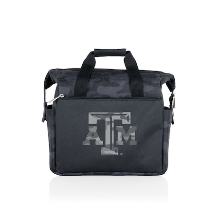 Picnic Time Family Of Brands NCAA Texas A&M Aggies On The Go Lunch Bag Cooler - Soft Cooler Lunch Box, Black Camo 510-00-182-564-0