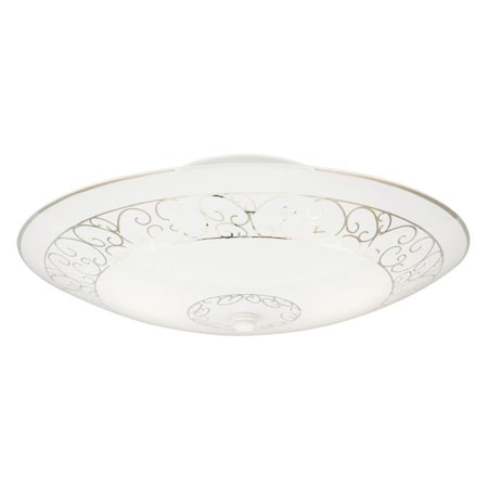 Westinghouse Two-Light Indoor Semi-Flush-Mount Ceiling Fixture White Wht Gls 6620600