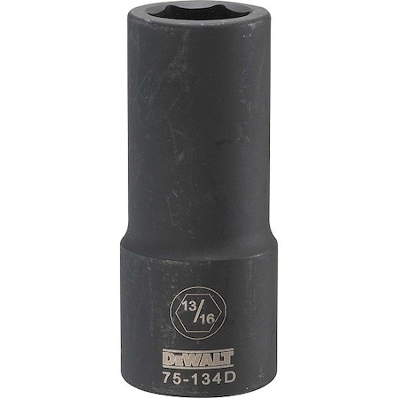 Dewalt Deep Impact Socket, 3/4 IN DR, 13/16 SAE DWMT75134OSP