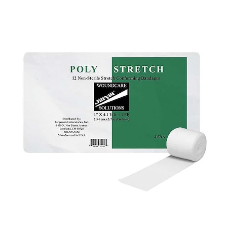 Jorgensen Laboratories Jorvet Stretch Conforming Gauze Bandage, 1"x4.1 Yards, 96PK J0571A