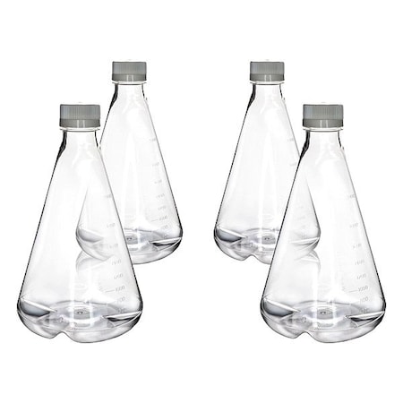 Eisco Scientific Erlenmeyer Flask, Colorless, 277 mm H, PK4 CH5265PK04