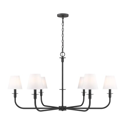 Z-Lite Tova Matte Black 6 Light Chandelier 3049-45MB