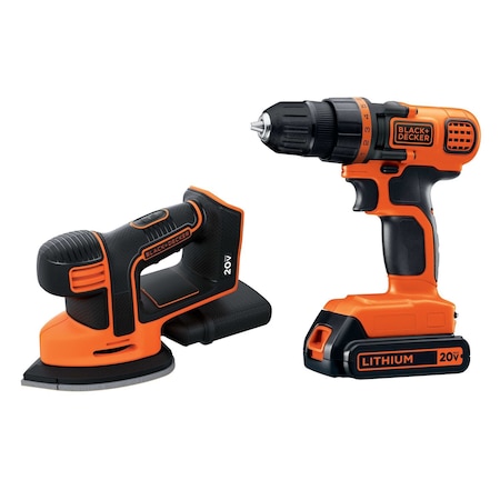 Black & Decker 20V MAX* Corded Drill/Driver and MOUSE(R) Detail Sander Combo Kit BD2KITCDDS