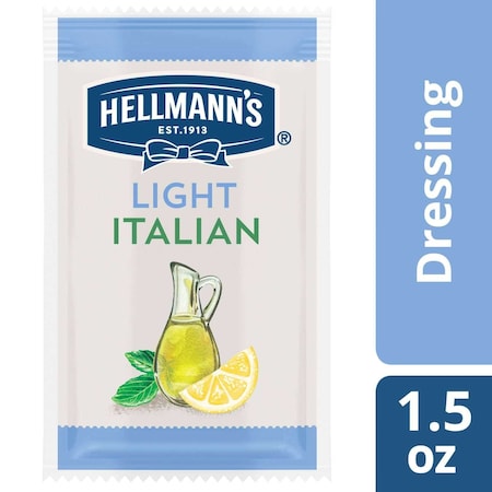 Hellmanns Hellmann's Salad Dressing Portion Control Sachets Light Italian, 1.5 Ounce, 102PK 84119894