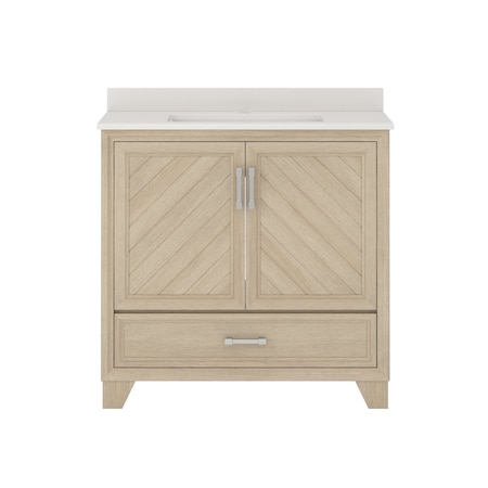 Craft And Main Vanity, w/Engineered Sto, 36in, Natural Oak AWNVT3619D
