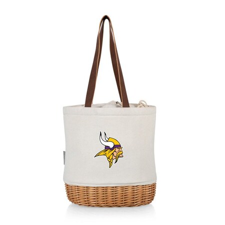 Picnic Time Family Of Brands NFL Minnesota Vikings - Pico Willow and Canvas Lunch Basket 200-00-187-184-2