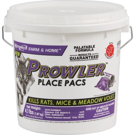 Prowler 4.1 Lb. Rats Mice & Meadow Voles Place Pacs 22144