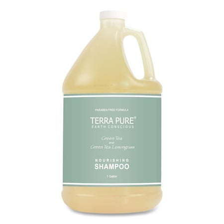 Diversified Hospitality Solutions Terra Pure Shampoo Gallon, Green Tea Lemongrass Scent, 1 gal Bottle 002287EA