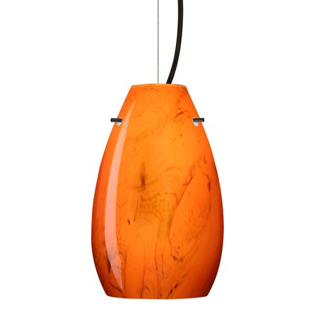Besa Lighting Besa Pera 9 Pendant, Habanero, Black Finish, 1x 100W MAX E26 Base 1KX-4126HB-BK