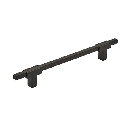 Amerock Urbanite 6-5/16 in 160 mm Center-to-Center Matte Black/Matte Black Cabinet Pull BP778160MBMB