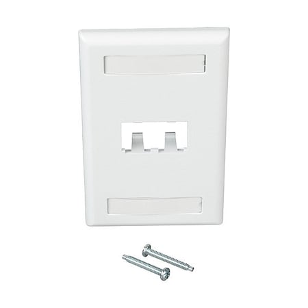 Panduit Wall Plate, 4.5 in H, White CFPL2WHY