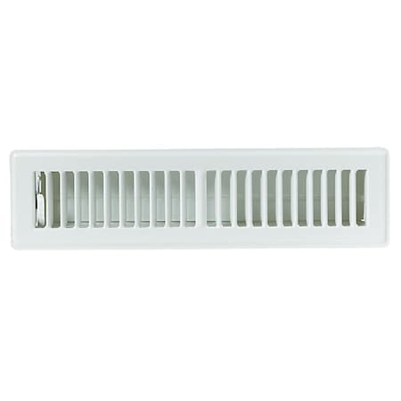 Home Impressions 2-1/4'' x 12'' White Steel Floor Register 1FL0212WH-NH