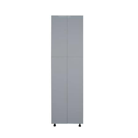 Cambridge Radiance 24 in. W x 24 in. D x 84 in. H Ready to Assemble Slab Pantry Kitchen Cabinet in Matte Grey SA-TP2484-MG-KIT
