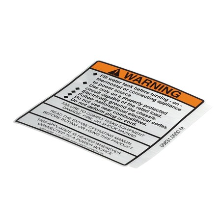 Bunn DECAL, WARNING-ELECTRICAL 00831.0000