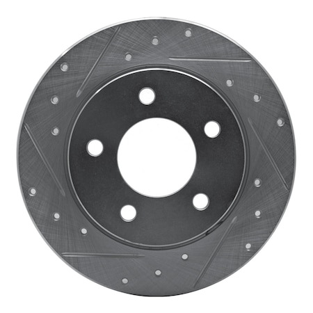 Dynamic Friction Co DFC Brake Rotor - Drilled and Slotted - Silver 631-80039L
