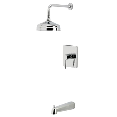 Kingston Brass Single-Handle Pressure Balanced Tub and Shower Faucet, Polished Chrome KB6341DL