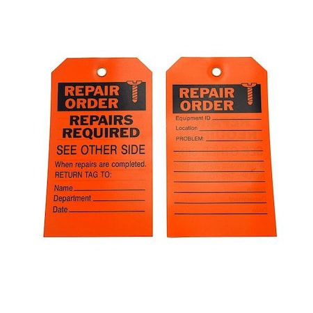 Zoro Select Repair Order, Repairs Required When Repairs Are Completed. Return Tag To Name_ Dept_ Date_ 4ZH16