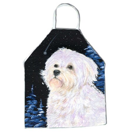 Carolines Treasures Starry Night Maltese Apron - 27 x 31 in. SS8461APRON