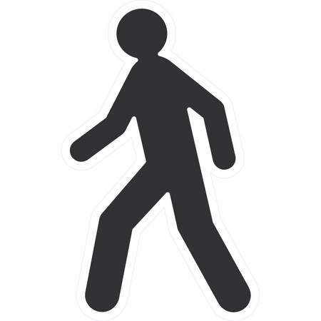 Lyle Cut To Shape Pedestrian Sign, Left, 10.5x17, Non-Reflective, White G-1000-FD_10.5x17