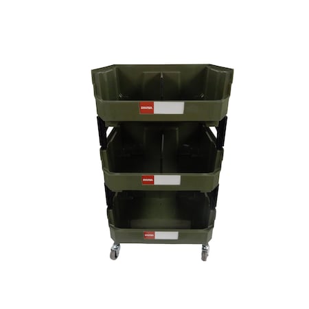 Shopsol Parts Bins- 3 Tier with Casters 1011077