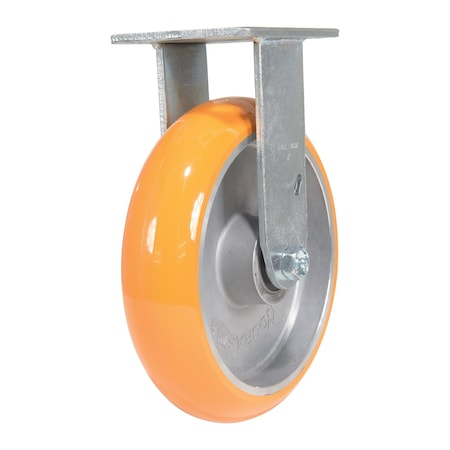 Vestil Polyurethane Rigid Caster 8 In. Diameter x 2 In. Width 1250 Lb. Capacity Butterscotch/Silver CST-F34-8X2SI-R