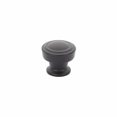 Schaub 1-1/4in Menlo Park Round Cabinet Knob Matte Black Finish 533-MB