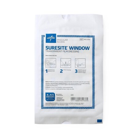 Medline SureSite Window Transparent Film Dressings, 4in x 4.5in MSC2304H