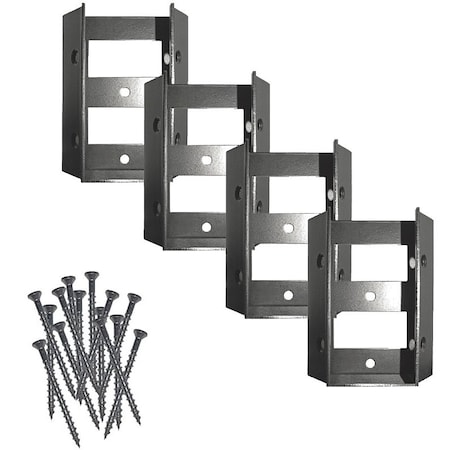 Nuvo Iron Rail Connector, Steel, Black, Galvanized/Powder Coated SDRC