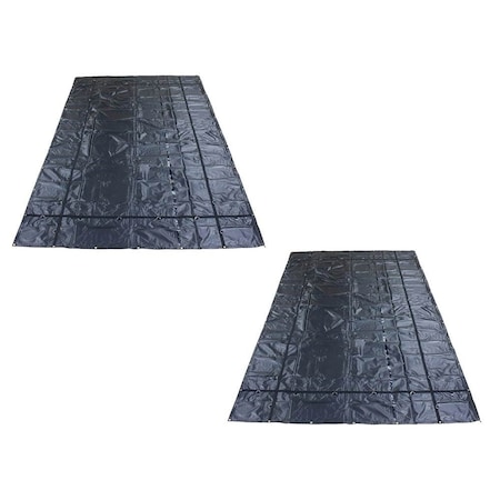 Mytee Products 12ft x 20ft Heavy Duty Smoke Tarp for Flatbed Truck 18 Oz Vinyl Load Covering Tarp, 2PK SMT1220x2
