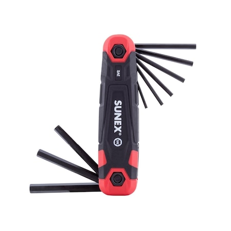 Sunex Sae/Metric/Torx 25 Piece Folding Hex Key Set, 1.5Mm-8Mm, 5/64 in-1/4 in, T9-T40 98525F