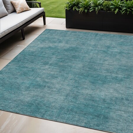 Homeroots 5' X 8' Teal Blue Washable Indoor Outdoor Area Rug 598861