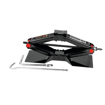 Performance Tool 1.5 Ton Scissor Jack, 3000 Lbs Load Capacity, Compact Storage W1600